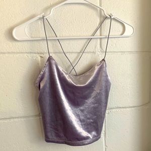 Purple crop top